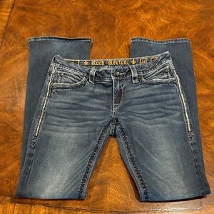 Rock Revival Dark Blue Straight Leg Jeans